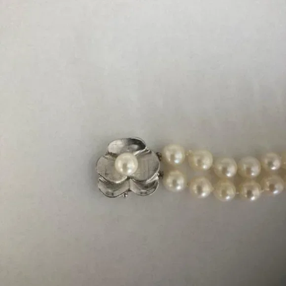 14K Double Strand Cultured Pearl Bracelet
